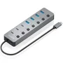 Aisens Hub USB 3.2 Gen 2 10G USB-C Gris ASUC-8P044-GR
